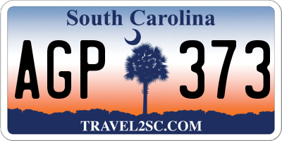 SC license plate AGP373