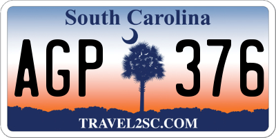 SC license plate AGP376