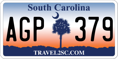 SC license plate AGP379