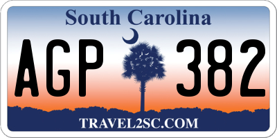 SC license plate AGP382