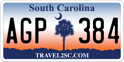 SC license plate AGP384