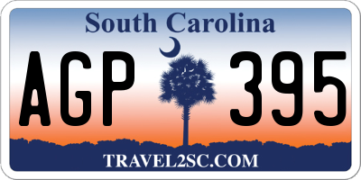 SC license plate AGP395