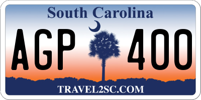 SC license plate AGP400