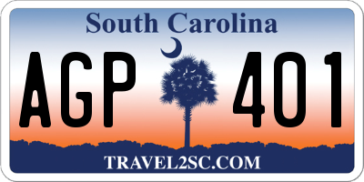 SC license plate AGP401
