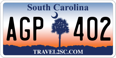 SC license plate AGP402