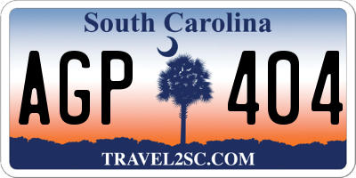 SC license plate AGP404