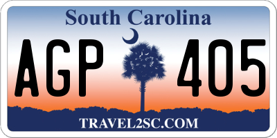 SC license plate AGP405