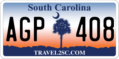 SC license plate AGP408