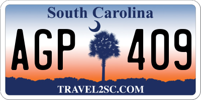 SC license plate AGP409