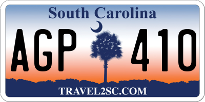 SC license plate AGP410