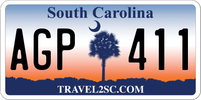 SC license plate AGP411