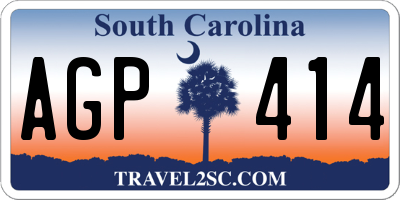 SC license plate AGP414