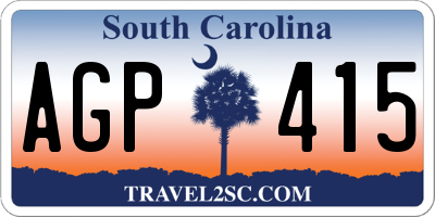 SC license plate AGP415