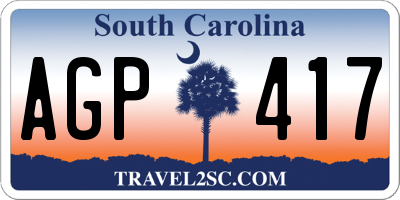 SC license plate AGP417