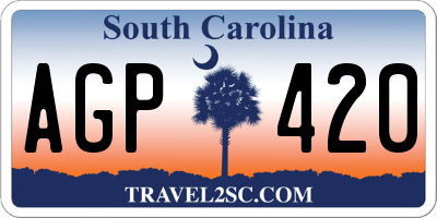 SC license plate AGP420