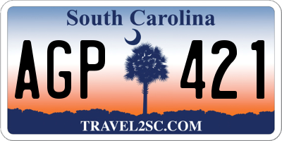 SC license plate AGP421