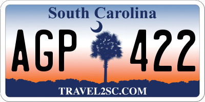 SC license plate AGP422
