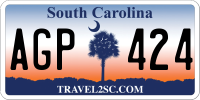 SC license plate AGP424