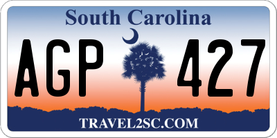 SC license plate AGP427
