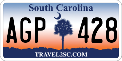 SC license plate AGP428