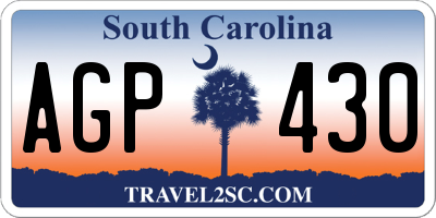 SC license plate AGP430