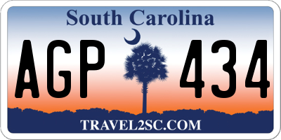 SC license plate AGP434