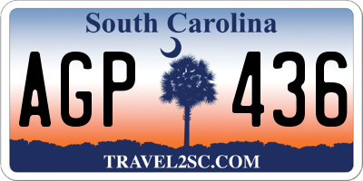 SC license plate AGP436