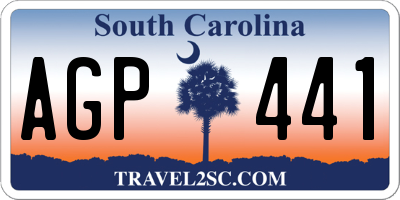 SC license plate AGP441