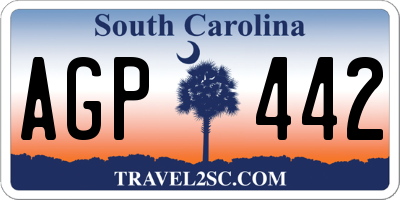 SC license plate AGP442