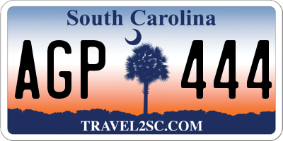 SC license plate AGP444
