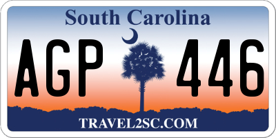 SC license plate AGP446