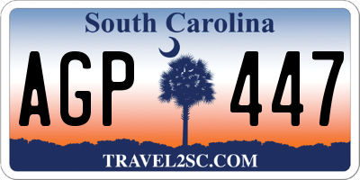 SC license plate AGP447