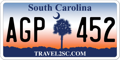 SC license plate AGP452