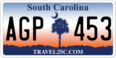SC license plate AGP453