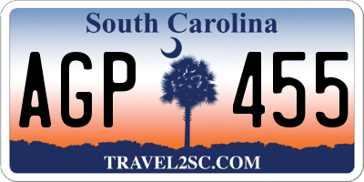 SC license plate AGP455