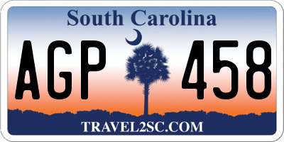 SC license plate AGP458
