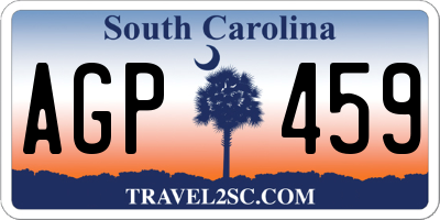SC license plate AGP459
