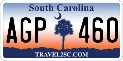 SC license plate AGP460