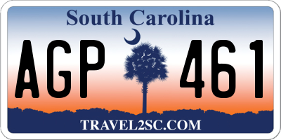 SC license plate AGP461