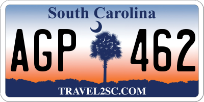 SC license plate AGP462