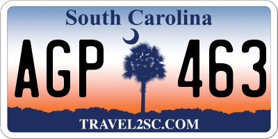 SC license plate AGP463