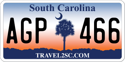 SC license plate AGP466
