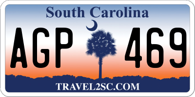 SC license plate AGP469