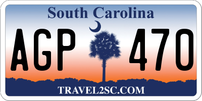 SC license plate AGP470