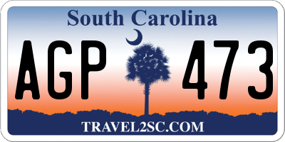 SC license plate AGP473