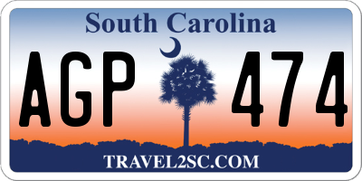 SC license plate AGP474