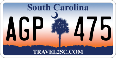 SC license plate AGP475