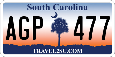 SC license plate AGP477