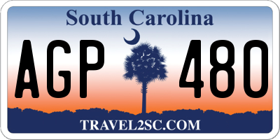 SC license plate AGP480
