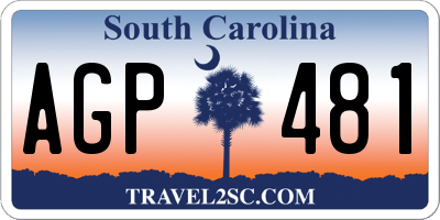 SC license plate AGP481